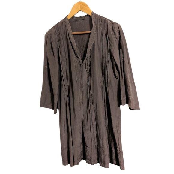 CP SHADES Regina Tunic Dress Cotton Silk Pintuck Size Small Dusty Purple Oi - Picture 1 of 5